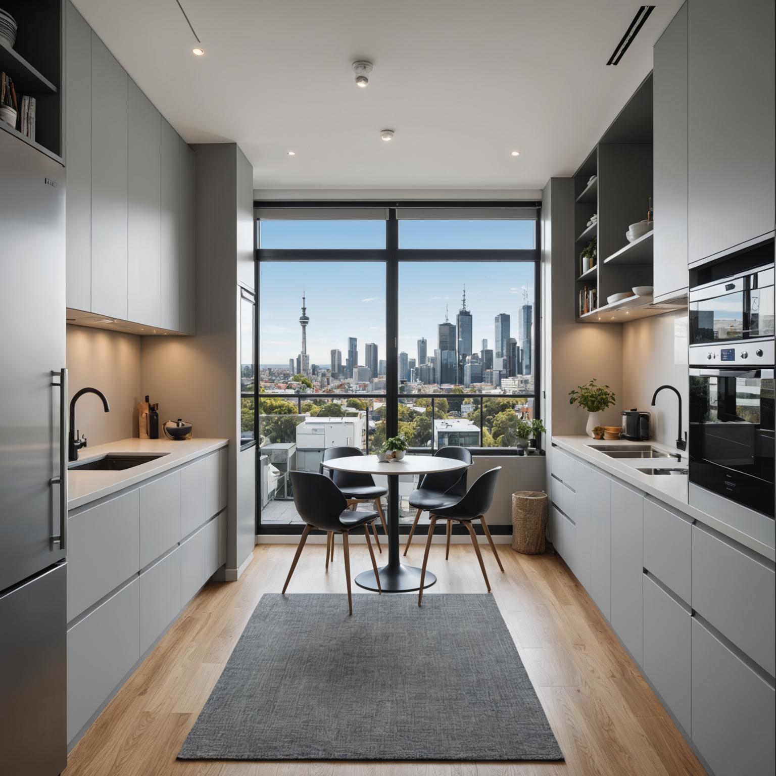 Apartment renovation showcasing space-efficient design