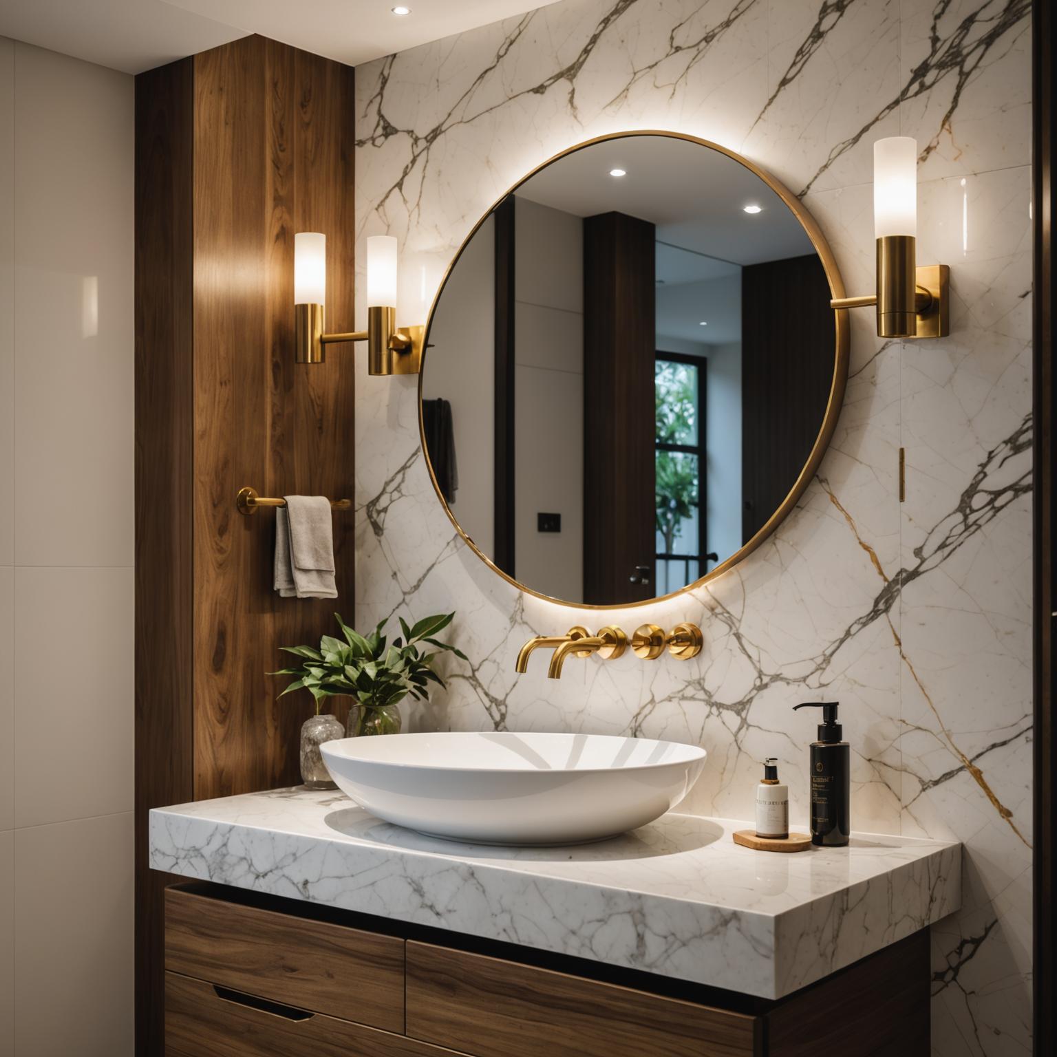 Modern bathroom renovation in Melbourne with freestanding bath and floor-to-ceiling tiles